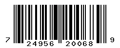 UPC barcode 724956200689