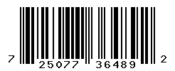 UPC barcode number 725077364892 lookup