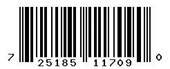 UPC barcode 725185117090