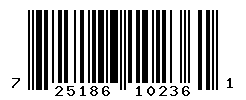 UPC barcode number 725186102361