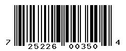 UPC 725226003504 barcode image