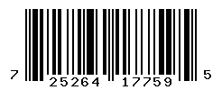 UPC barcode number 725264177595