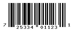 UPC barcode 725334011231