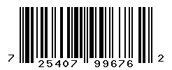 UPC barcode number 725407996762