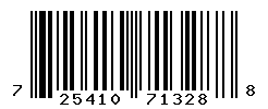 UPC barcode number 725410713288