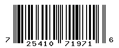 UPC barcode 725410719716
