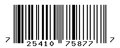 UPC barcode 725410758777