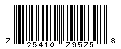 UPC barcode 725410795758