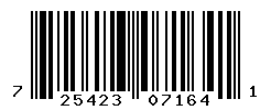 UPC barcode number 725423071641