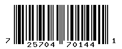 UPC barcode number 725704701441