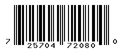 UPC barcode 725704720800