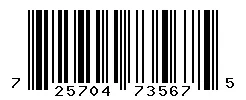 UPC barcode 725704735675
