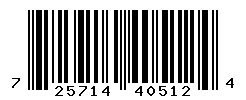 UPC barcode number 725714405124