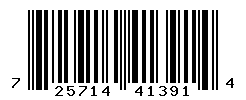 UPC barcode number 725714413914