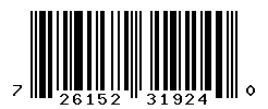 UPC barcode number 726152319240