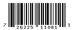 upc 726225110811 barcode image