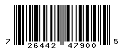 UPC barcode number 726442479005