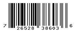 UPC barcode number 726528386036