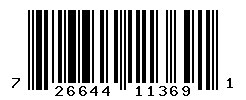 UPC barcode number 726644113691 lookup