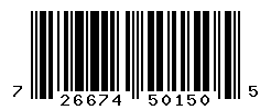 UPC barcode number 726674501505