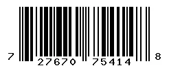 UPC barcode 727670754148