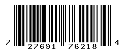UPC barcode number 727691762184
