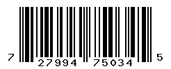 UPC barcode number 727994750345