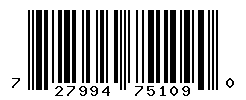 UPC barcode number 727994751090