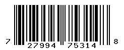 UPC barcode number 727994753148