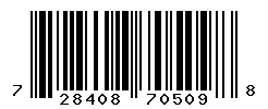 UPC barcode number 728408705098