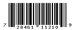 UPC barcode 728461112109