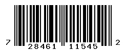 UPC barcode 728461115452