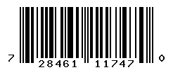 UPC barcode 728461117470