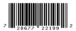 UPC barcode number 728677221992