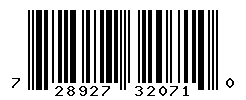 UPC barcode number 728927320710