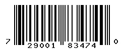 UPC barcode 7290017834740