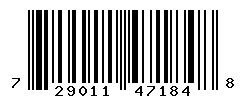 UPC barcode number 7290114471848