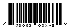 UPC barcode 729083002960