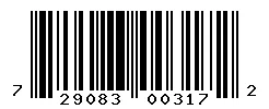 UPC barcode 729083003172