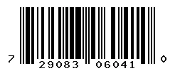 UPC barcode 729083060410