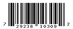 UPC barcode number 729238103092