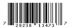 UPC barcode number 729238134737