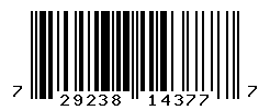 UPC barcode number 729238143777