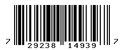UPC barcode number 729238149397