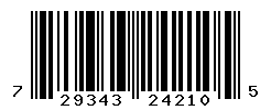 UPC barcode number 729343242105