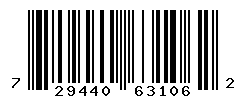 UPC barcode number 729440631062