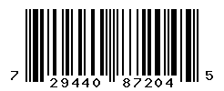 UPC barcode number 729440872045