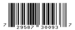 UPC barcode number 729587300937