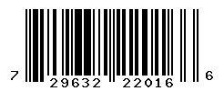 UPC barcode number 729632220166