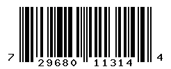 UPC barcode 729680113144
